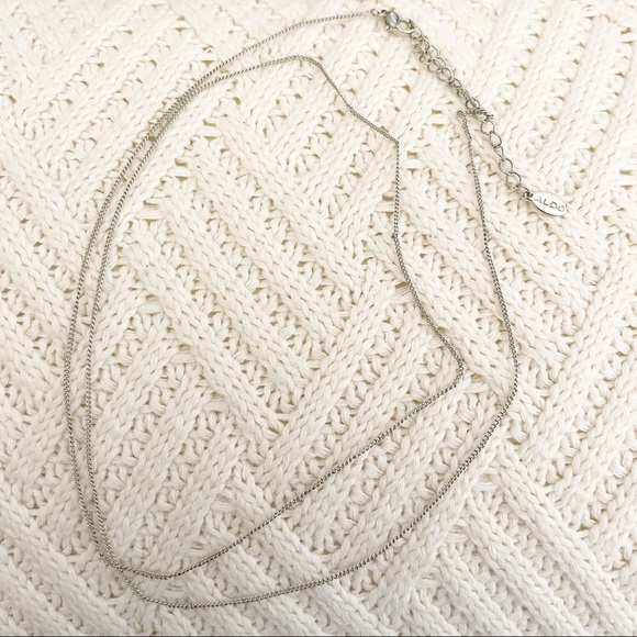 Aldo Silver Tone Long Chain Necklace - Picture 1 of 4